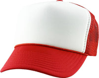 Classic Foam Front Trucker Hat: Red-White