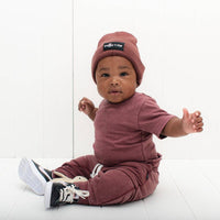 Children's Oxblood Snow Wash Basic Tee