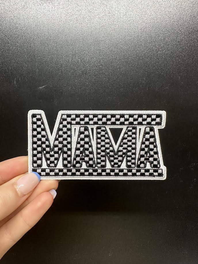 Mama Checkered Vans Logo Patch