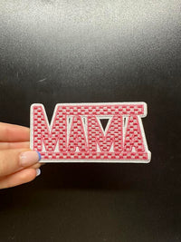 Mama Checkered Vans Logo Patch