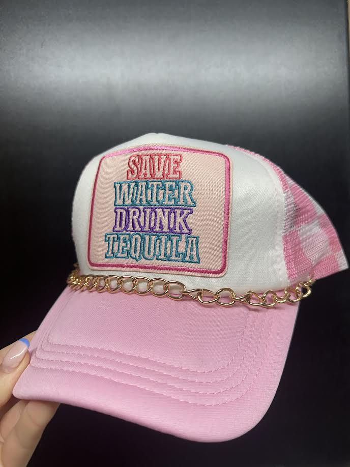 Save Water Drink Tequila Patch Trucker Hat