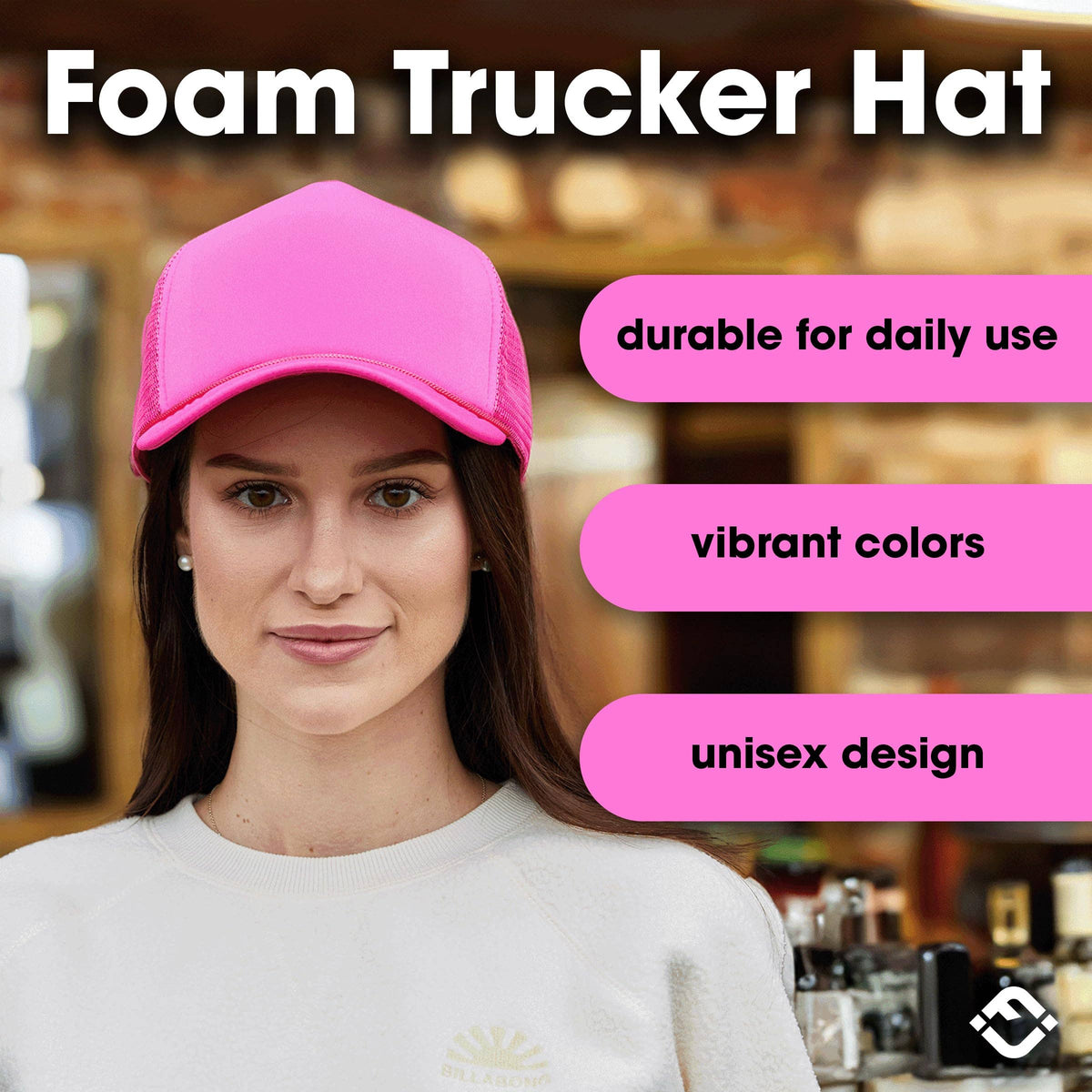 Funky Junque - Foam Trucker Hat (Hot Pink/Hot Pink)