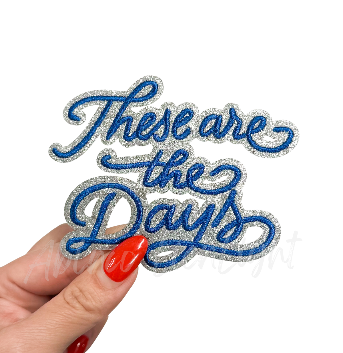 ABLNco - Royal Blue These Are The Days Game Day Sequin Patch - Small