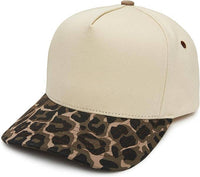 Funky Junque - Women's 2-Tone Blank Snapback Hat - Leopard/Beige