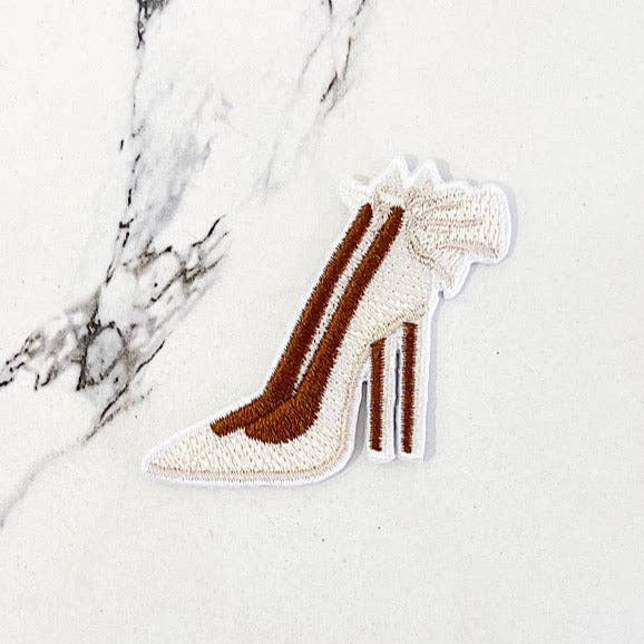 Ivory Heels with Bow Trucker Hat Patch