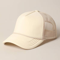 Classic Foam Front Trucker Hat: Lavender-Cream