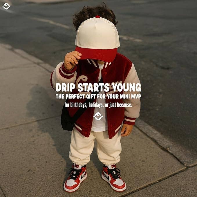 Funky Junque - Kids/Baby Two Tone Vintage Cap - Red/Beige: Kids (2-9 Years)