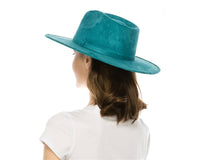 DNMC - Stiff Brim Rancher Hat - Premium Vegan Suede: Teal