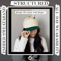 Funky Junque - Two Tone Vintage Snapback Hat - Pinstripe - Green/Beige