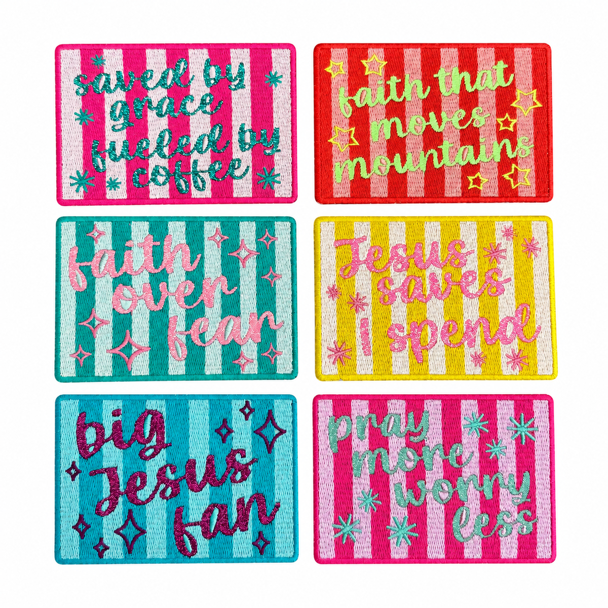 ABLNco - Jesus Saves I Spend Glitter Embroidery Patch