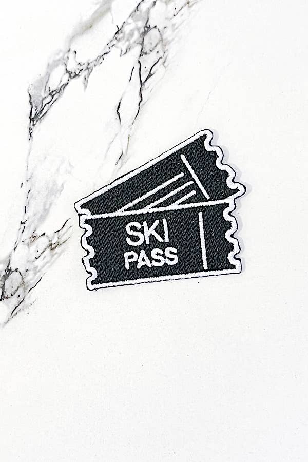 Nash Grey - Ski Pass Embroidered Patch