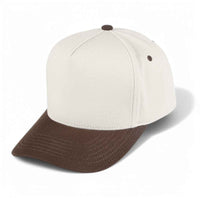 Two Tone Canvas Trucker Hat: Light Pink & Beige
