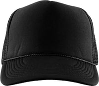 Classic Foam Front Trucker Hat: Black-White