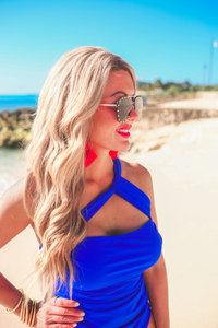 Shore About It One Piece Swimsuit: Royal Blue