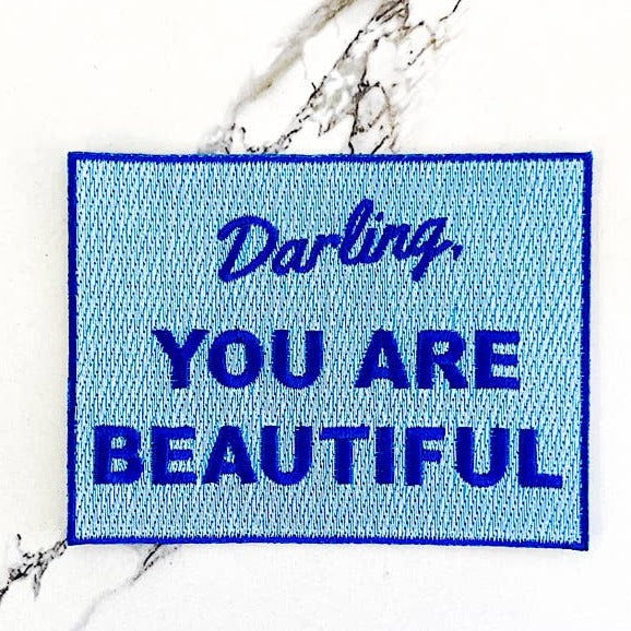 Blue Darling You are Beautiful Trucker Hat Patch