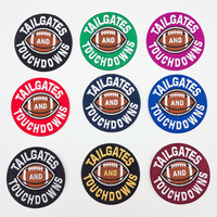 Trendy Transfers - Tailgates And Touchdowns Embroidered HAT/POCKET Patch: Black/White