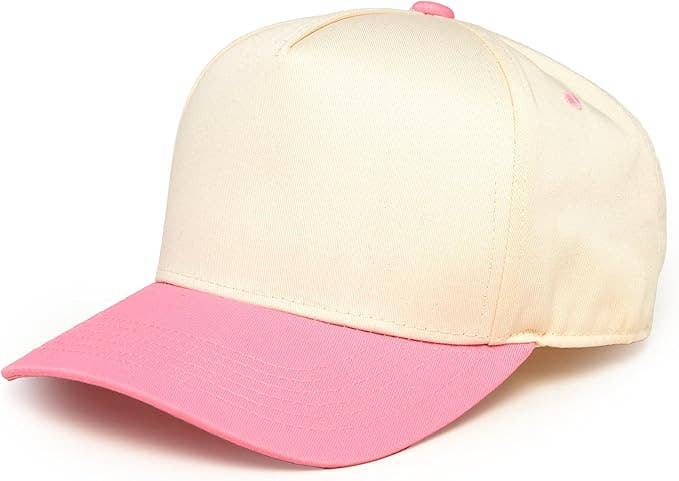 Funky Junque - Two Tone Vintage Snapback Hat - Pink/Beige