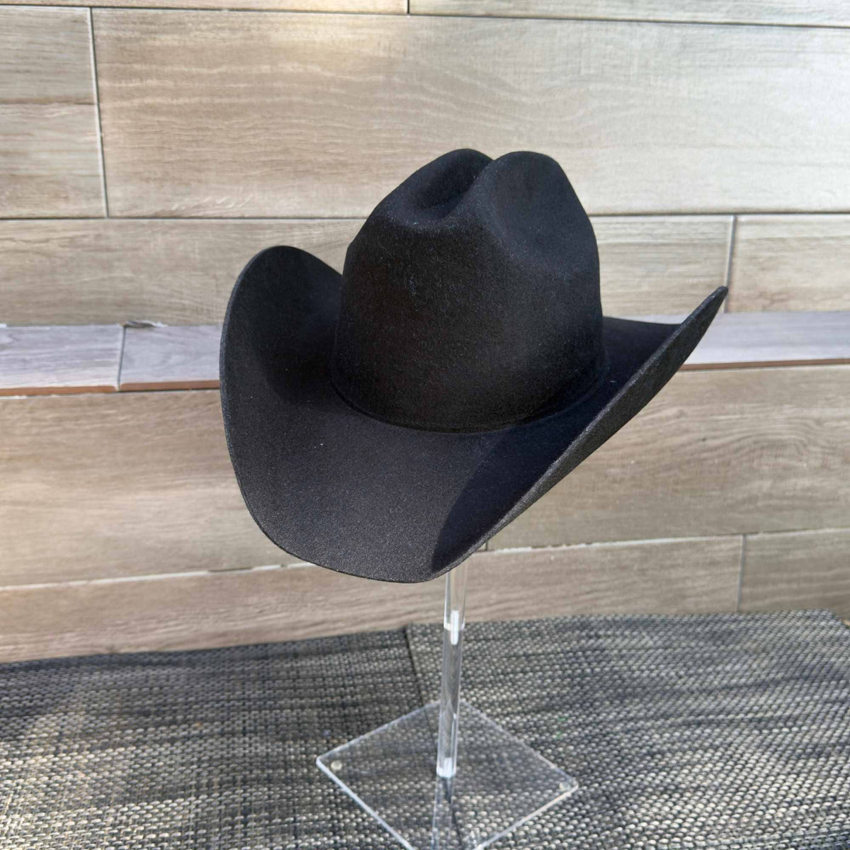 Queens INC - Cowboy hat in 100% Australian wool.: Mocha / ONE SIZE