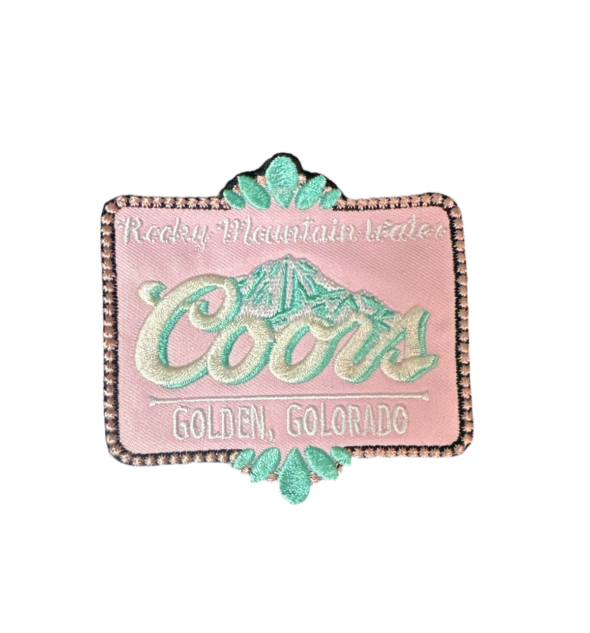 Rocky Mountain Water Coors Pink and Teal Patch