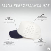 Funky Junque - Blank Laser Cut Golf Rope Cap - Navy/Beige