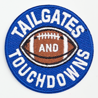 Trendy Transfers - Tailgates And Touchdowns Embroidered HAT/POCKET Patch: Black/White