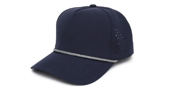 Blank Laser Cut Golf Rope Cap - Navy