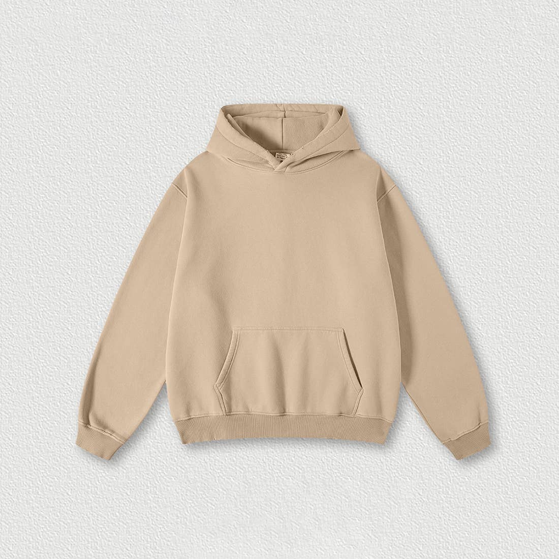 Sodalemon - Heavyweight washed velvet hooded sweatshirt: Brown / 2XL