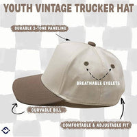 Funky Junque - Kids/Baby Two Tone Vintage Cap - Khaki/Beige: Kids (2-9 Years)