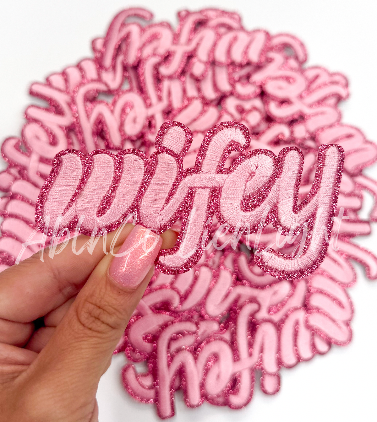 ABLNco - Pink Wifey Glitter Patch