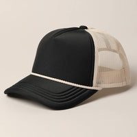 Classic Foam Front Trucker Hat: Lavender-Cream
