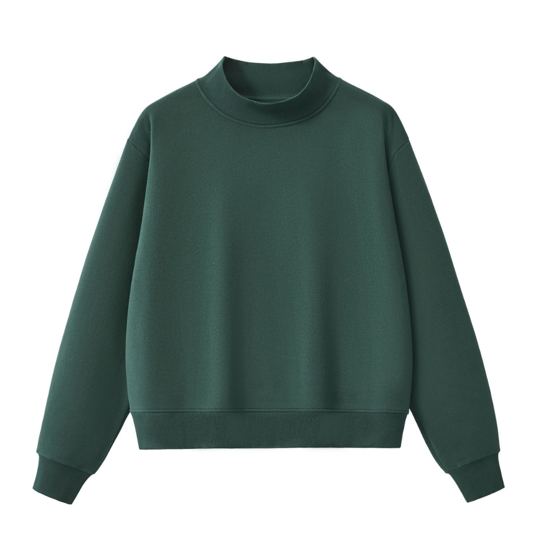 Sodalemon - Unisex Fall Cozy Fleece Mock Neck Sweatshirt: Black / S