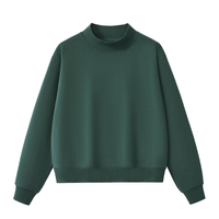 Sodalemon - Unisex Fall Cozy Fleece Mock Neck Sweatshirt: Black / S