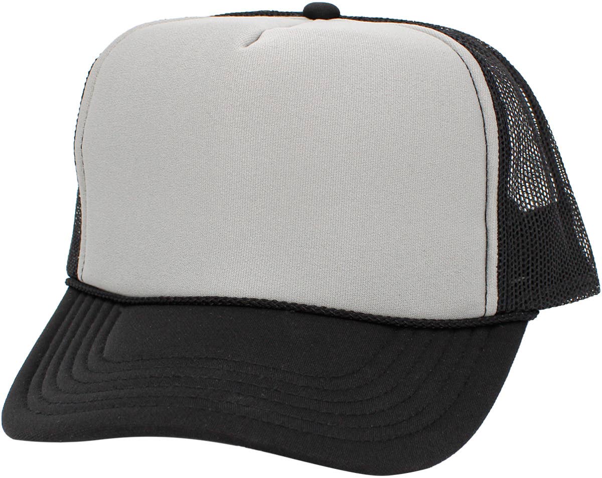 Classic Foam Front Trucker Hat: White