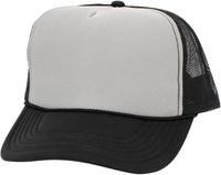 Classic Foam Front Trucker Hat: Black-White