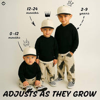 Funky Junque - Kids/Baby Two Tone Vintage Cap - Black/Beige: Kids (2-9 Years)