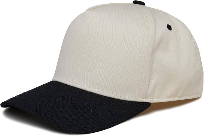 Funky Junque - Two Tone Vintage Snapback Hat - Black/Beige