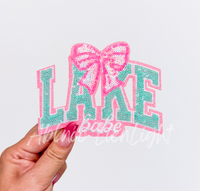 ABLNco - Pink Bow Lake Babe Summer Sequin Patch