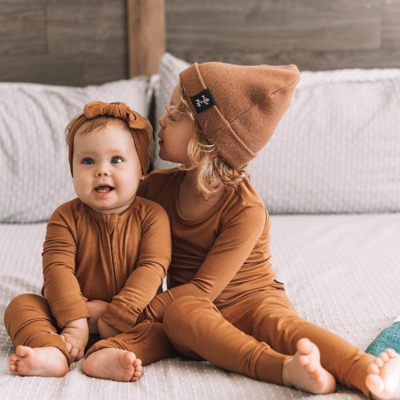 Caramel Bamboo Long Sleeve 2 Piece Set