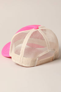 Classic Foam Front Trucker Hat: Lavender-Cream