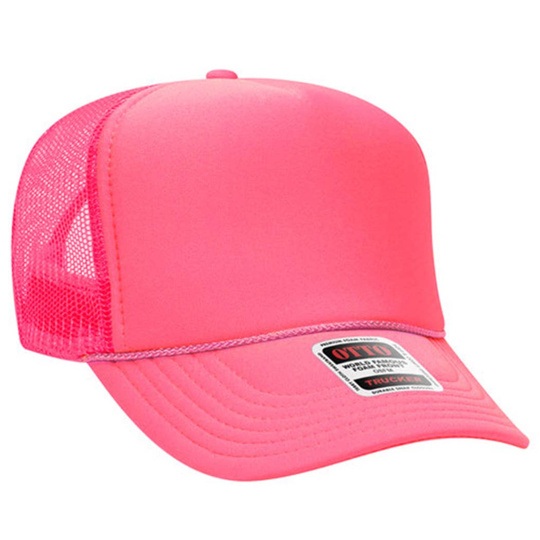 Classic Foam Front Trucker Hat: Neon Orange