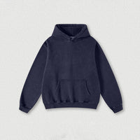 Sodalemon - Heavyweight washed velvet hooded sweatshirt: Red / XL