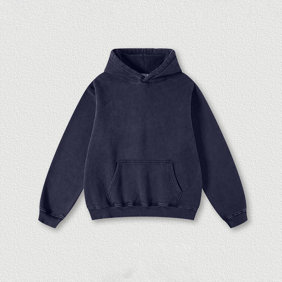 Sodalemon - Heavyweight washed velvet hooded sweatshirt: Black / S