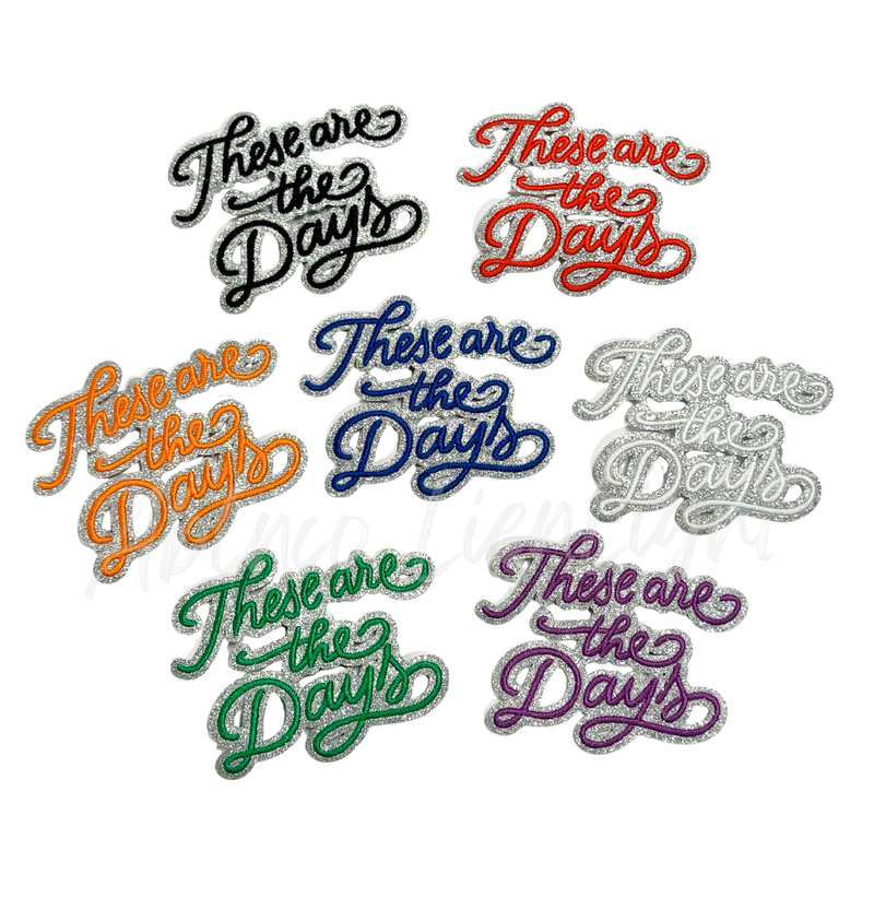 ABLNco - Royal Blue These Are The Days Game Day Sequin Patch - Small