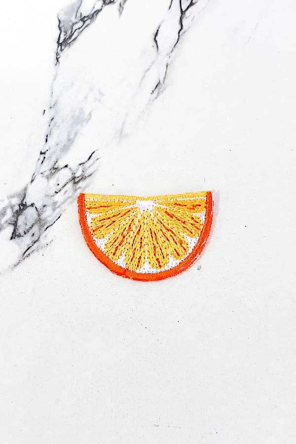 Orange Slice Embroidered Patch