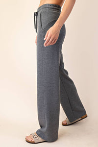 Rae Mode Modal Scuba Straight Pant: Mocha Cream