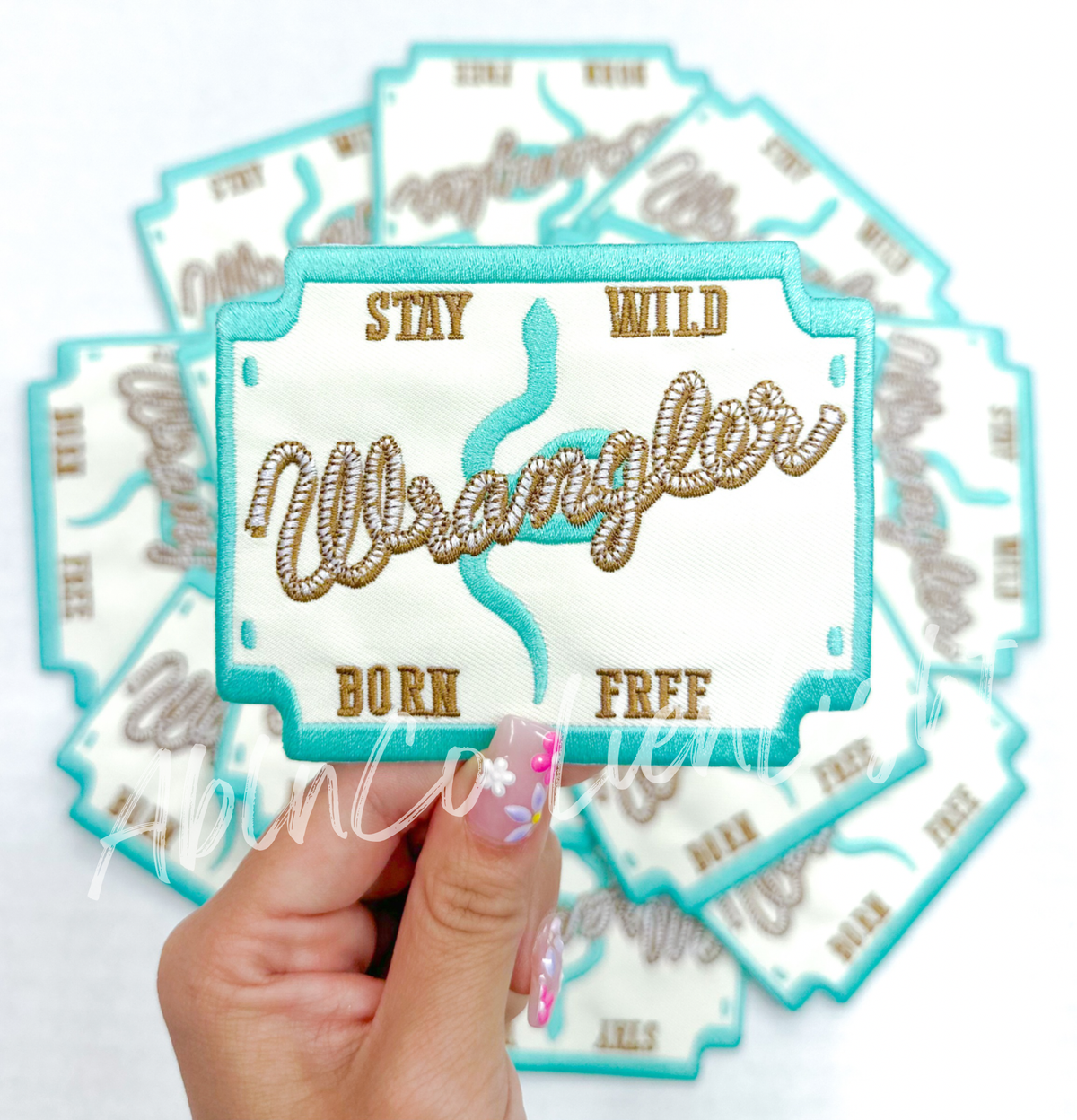 ABLNco - Wrangler stay wild born free trucker hat patch
