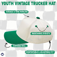Funky Junque - Kids/Baby Two Tone Vintage Cap - Kelly Green/Beige: Kids (2-9 Years)