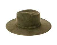 DNMC - Stiff Brim Rancher Hat - Premium Vegan Suede: Teal