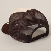 Classic Foam Front Trucker Hat: Brown-Tan
