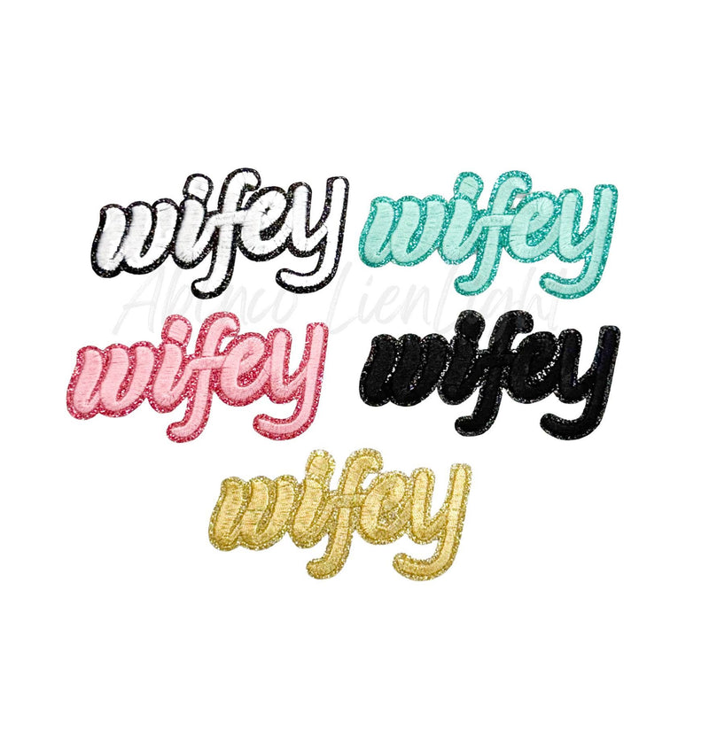 ABLNco - Black Wifey Glitter Patch